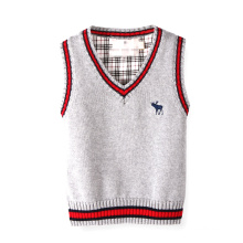 15CSK017 2015 high quality knitting uniform vest kids clothing